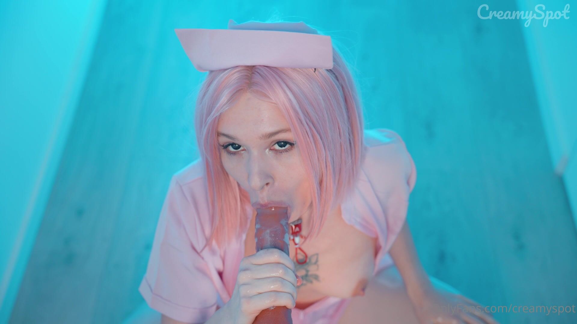 CreamySpot Nurse Broken Condom