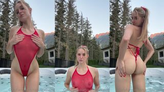 caroline zalog hot tub outdoor